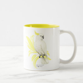 Taza Bicolor Cockatoo con cresta del azufre