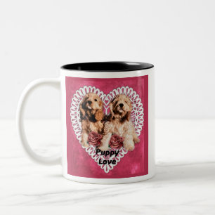 Taza Bicolor Cocker Spaniel Cuppies Valentines