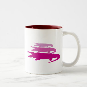 Taza Bicolor Cocodrilo acuñado (púrpura)