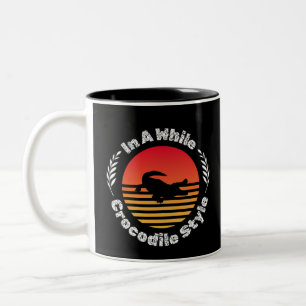 Taza Bicolor cocodrilo cocodrilo de cocodrilos de cocodrilo de