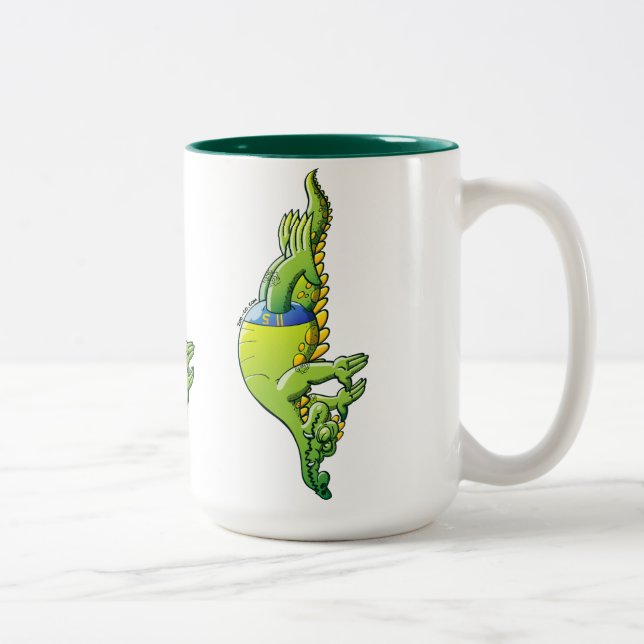 Taza Bicolor Cocodrilo del salto (Derecha)