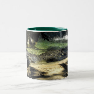 Taza Bicolor Cocodrilos