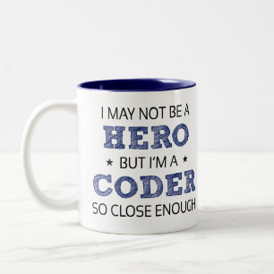 Taza Bicolor Coder Hero Humor Novedad