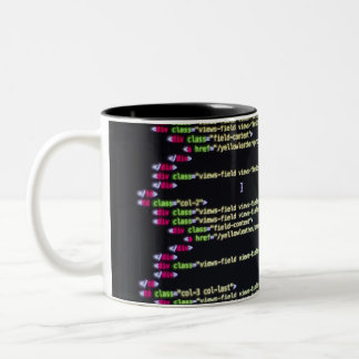 Taza Bicolor codificación-tema-mug
