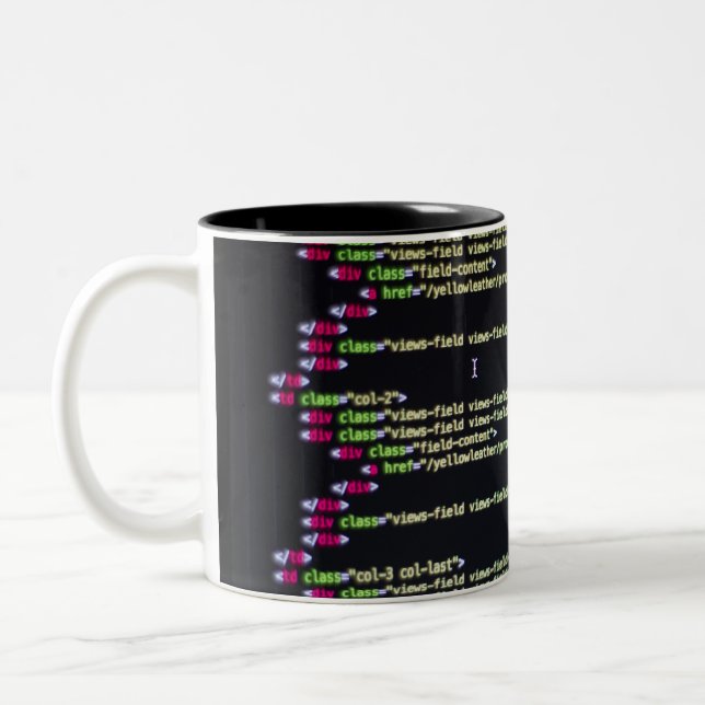 Taza Bicolor codificación-tema-mug (Izquierda)