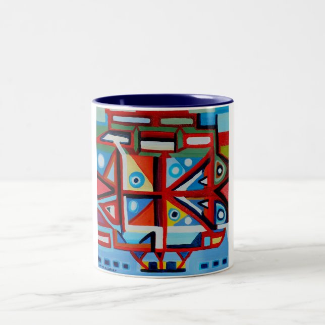 Taza Bicolor Código de la ciudad extranjera (Centro)