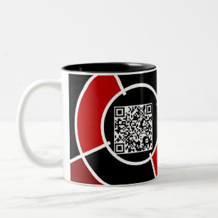 Taza Bicolor código marrón de la diana QR