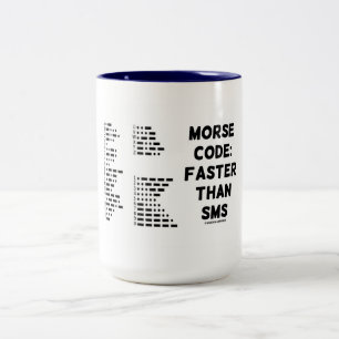 Taza Bicolor Código Morse: Más rápido que el SMS (Morse interna