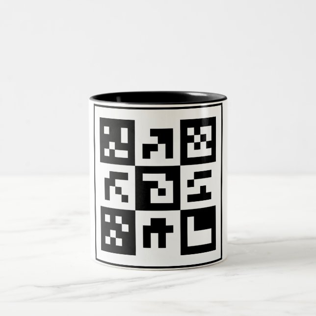 Taza Bicolor código qr (Centro)