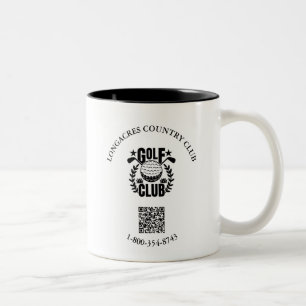Taza Bicolor Código QR del logotipo del teléfono de la Liga del