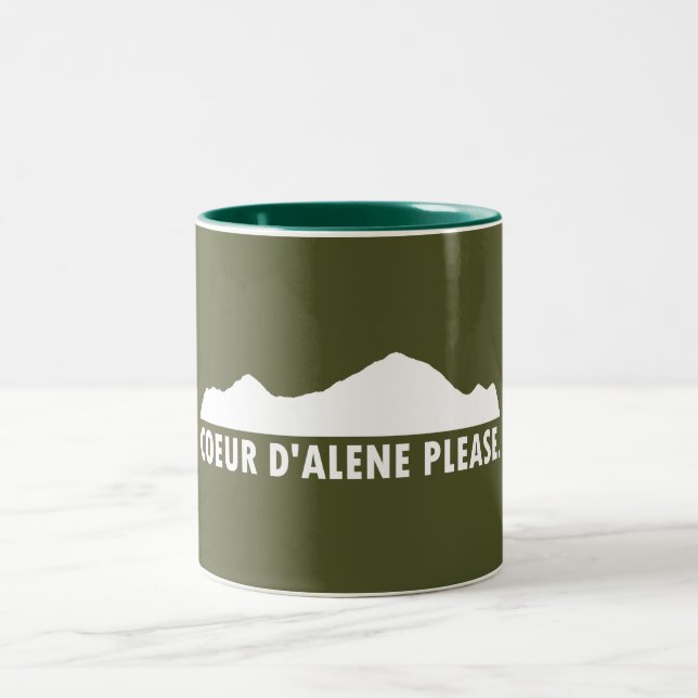 Taza Bicolor Coeur d'Alene Idaho Please (Centro)