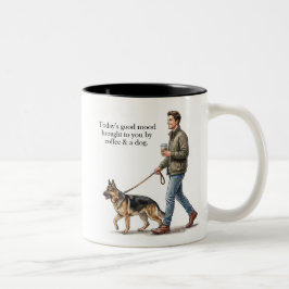 Taza Bicolor Coffee & a German Shepherd Make Today Better