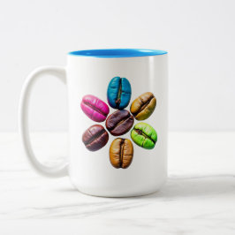 Taza Bicolor Coffee Bean Mug
