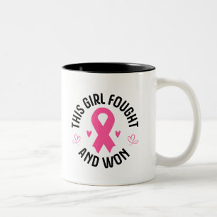 Taza Bicolor Coffee cerámico Cáncer de Mama-Mug