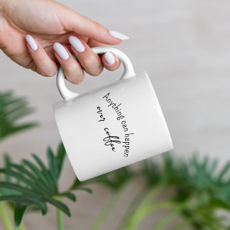 Taza Bicolor Coffee Coffee Lover Minimalista