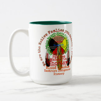 Taza Bicolor Coffee Cup Indigenous family Totem 