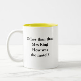 Taza Bicolor Coffee de Novedad divertida aparte de la SRA. KING