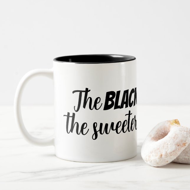 Taza Bicolor Coffee gracioso Mug (Con donut)