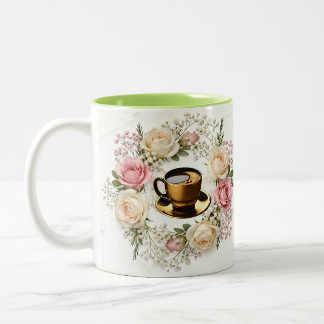 Taza Bicolor Coffee & Love  (Izquierda)