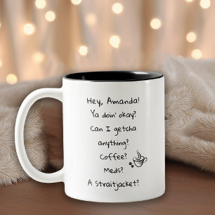 Taza Bicolor Coffee Lover Cita divertida