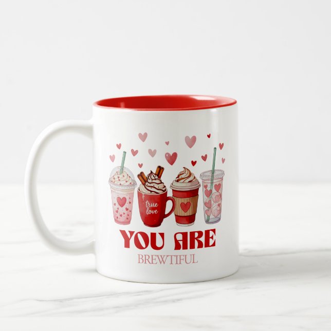 Taza Bicolor Coffee Lover Valentines Day (Izquierda)