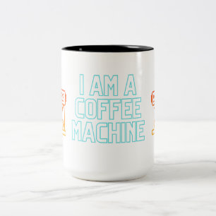 Taza Bicolor Coffee Machine Funny cita a Classic Mug, 11 oz