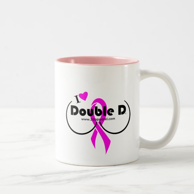 Taza Bicolor Coffee mug - Amo la doble D (Derecha)
