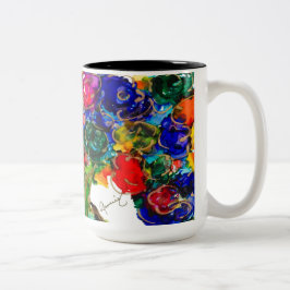 Taza Bicolor Coffee Mug Bubbles de amor