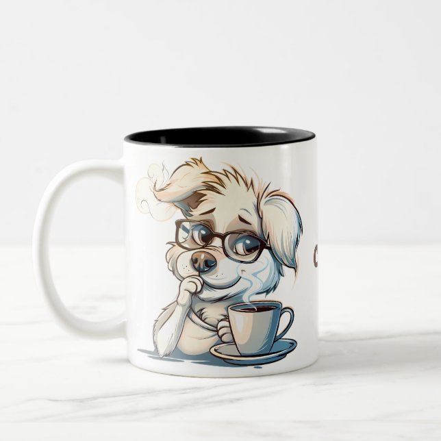 Taza Bicolor Coffee Mug con cachorros Cite (Izquierda)