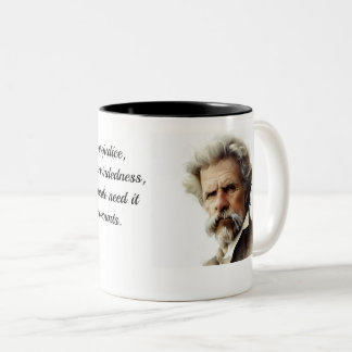 Taza Bicolor Coffee Mug con cita de Mark Twain