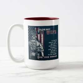 Taza Bicolor Coffee Mug de la esposa del ejército