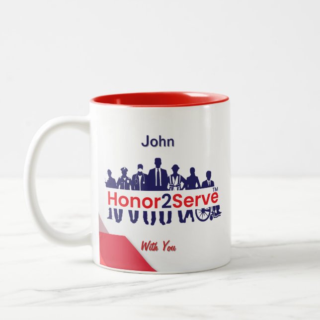 Taza Bicolor Coffee Mug -Honor2Serve (Izquierda)