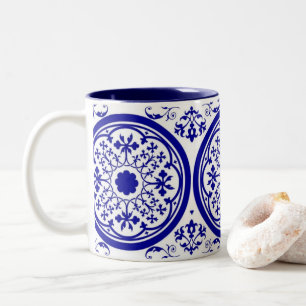 Taza Bicolor Coffee Mug inspirado por Delft