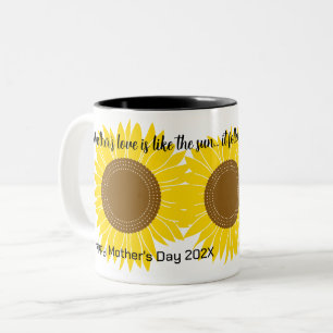 Taza Bicolor Coffee Mug personalizado de girasol en el día de l