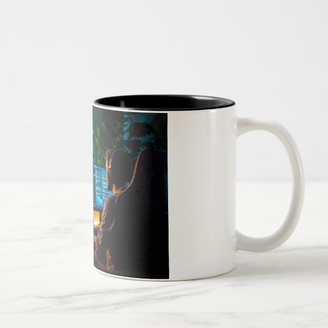 Taza Bicolor Coffee mugs for programmers. (Derecha)