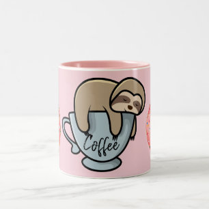 Taza Bicolor Coffee Sloth