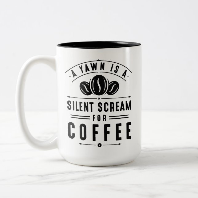 Taza Bicolor Coffee Yawn (Izquierda)
