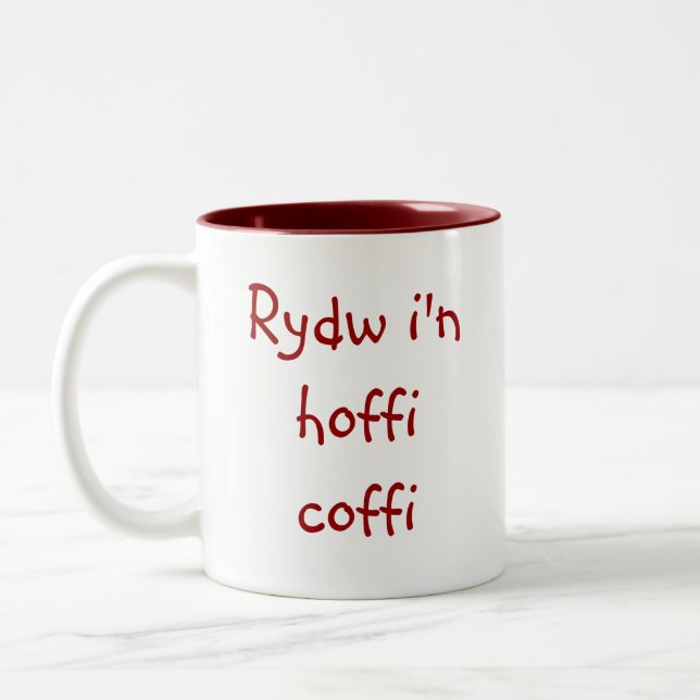 Taza Bicolor Coffi del hoffi del i'n de Rydw (Izquierda)