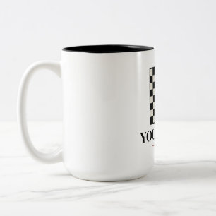 Taza Bicolor Cofre de estrategia de ajedrez de dos tonos Tu mov