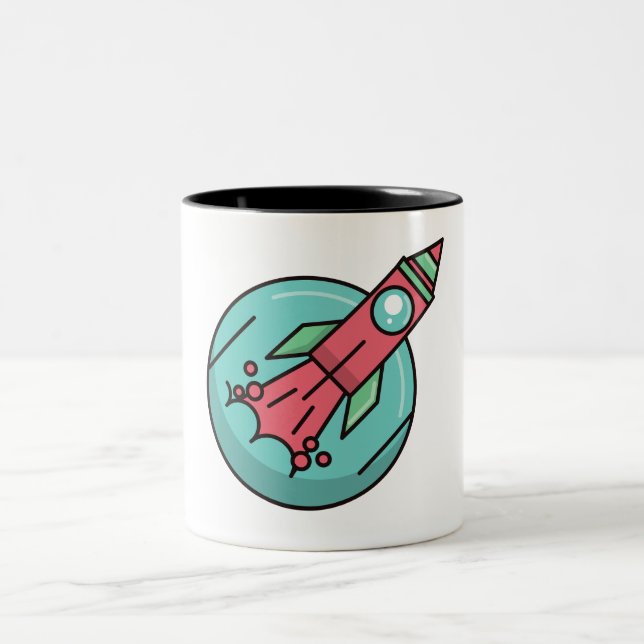 Taza Bicolor cohete espacial (Centro)