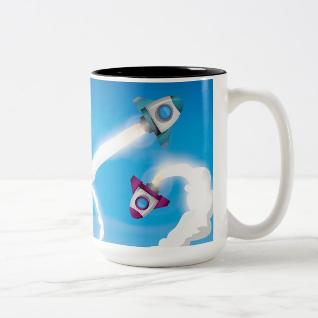 Taza Bicolor ¡Cohetes! (Derecha)