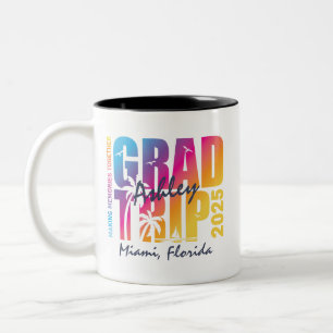 Taza Bicolor Coincidencia de grupo de viajes de graduación de p