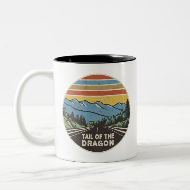 Taza Bicolor Cola De Las Montañas Dragón (Izquierda)
