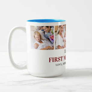 Taza Bicolor Colage de fotos de mamá regalo conmemorativo del p