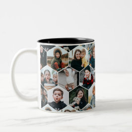 Taza Bicolor Colaje de panal de abeja de 19 fotos