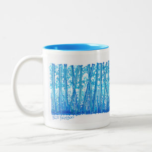 Taza Bicolor Colección de bambú azul