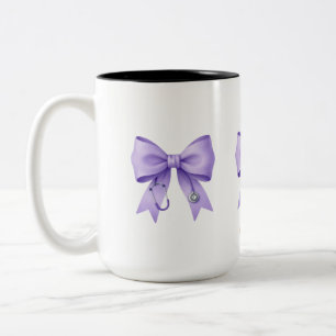 Taza Bicolor Colección de lazos de arcoíris pastel