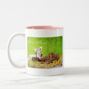 Taza Bicolor Colección hermosa del conejito de pascua