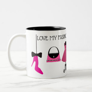 TAZA BICOLOR COLECCIÓN SHOPPING QUEEN