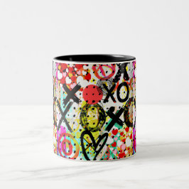 Taza Bicolor Colección XOXOXOXOXO